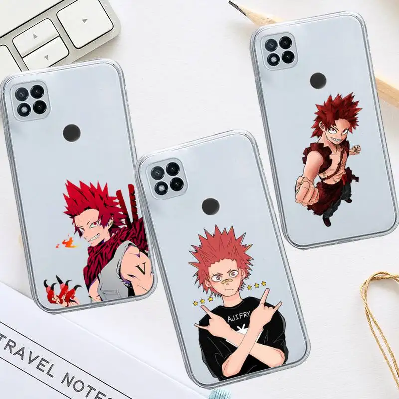 

Riot Eijiro Kirishima anime Phone Case Transparent for Xiaomi redmi note 8 9 10 11 t lite pro ultra mix 4 k40