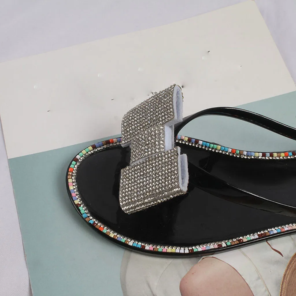 Шлепанцы женские пляжные сандалии на плоской подошве богемный стиль цвет