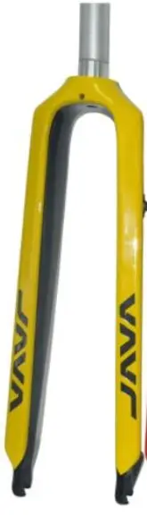 Yellow Углеродная вилка MTB Велосипедная вилка, совместимая с 26 27,5 29er, вилка для дорожного велосипеда, Подвеска передней вилки, Углеродные+ алюминиевые трубки 745 г - Цвет: Yellow