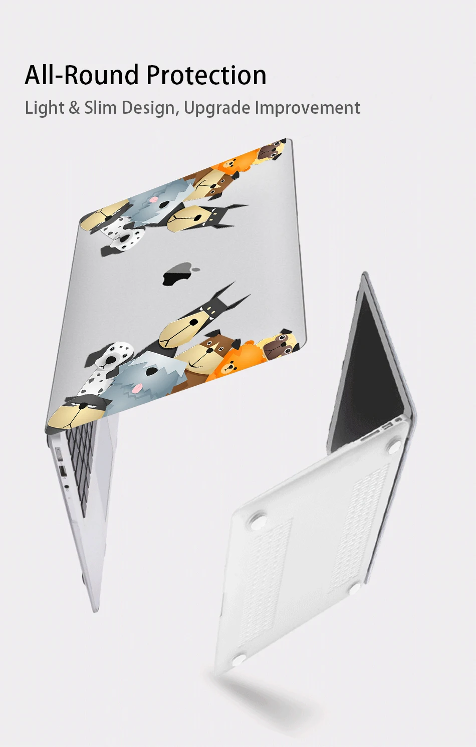 MTT чехол с мультяшными животными для Macbook Air 11 13 Pro retina 13 15 с сенсорной панелью для mac book 12 дюймов чехол для ноутбука с милым котом