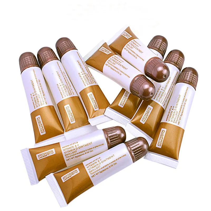 

100pcs Vitamin A D Tattoo Aftercare Cream Gel Healing Skin Anti-Scar Preserve Color PMU Care Tattoo Accessories Brown
