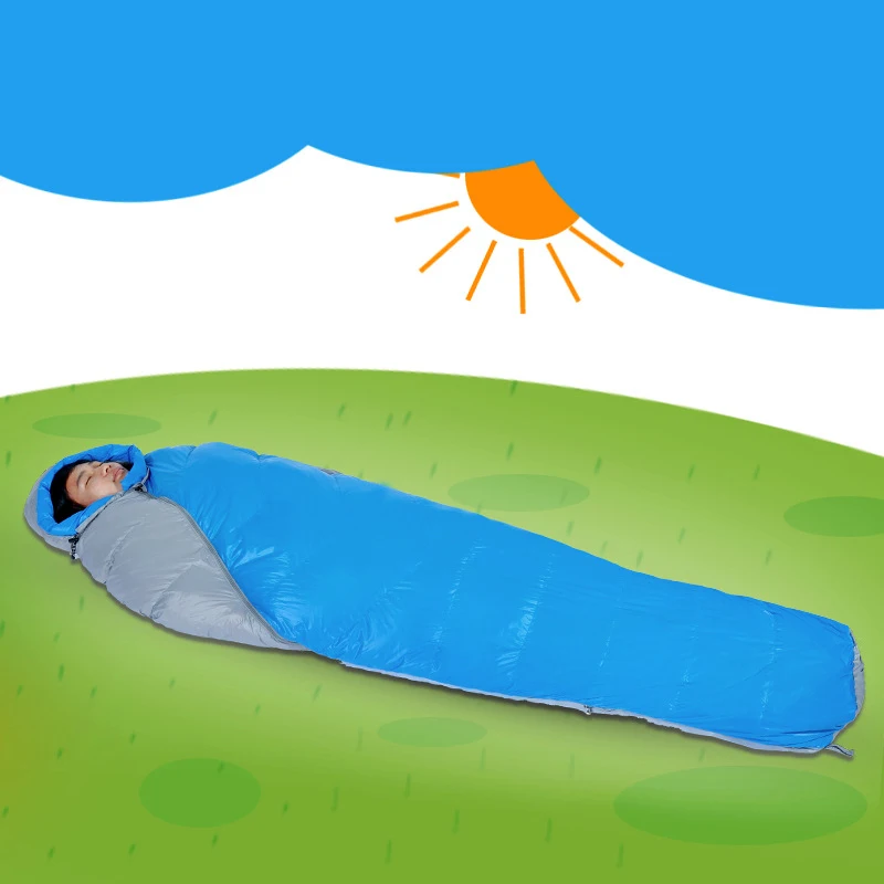 

Mummy Type Sleeping Bag Outdoor Ultralight Winter Autumn White Duck Down Sleeping Bag Adult Camping Hiking Climbing Travel