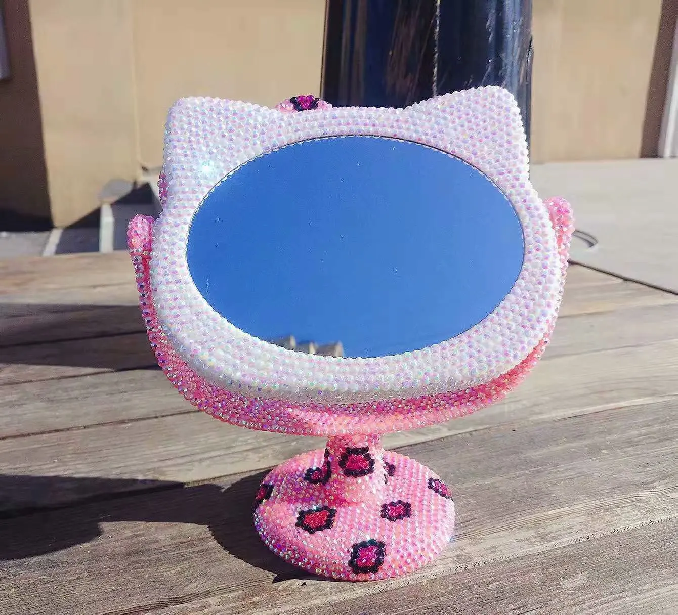 Зеркало ручной работы с розовым леопардом сткт разы декоративные зеркала милым