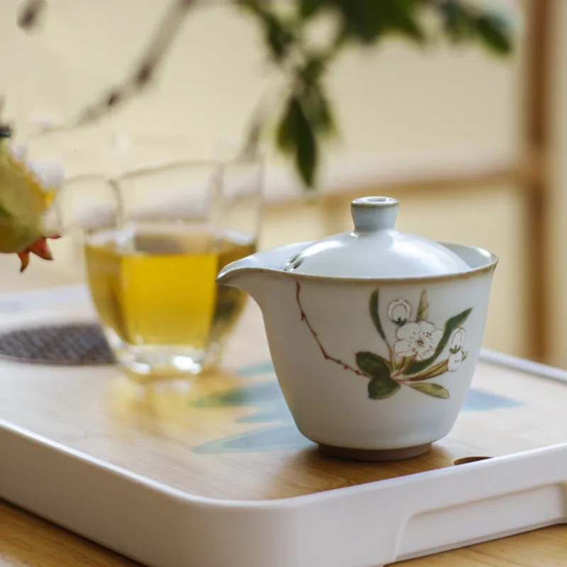 

Цзиндэчжэнь Yuebai Ru печи японский гун фу Чай комплект Керамика фильтр для чашки чая Чай чашки без застежки простые наружных осветительных при...