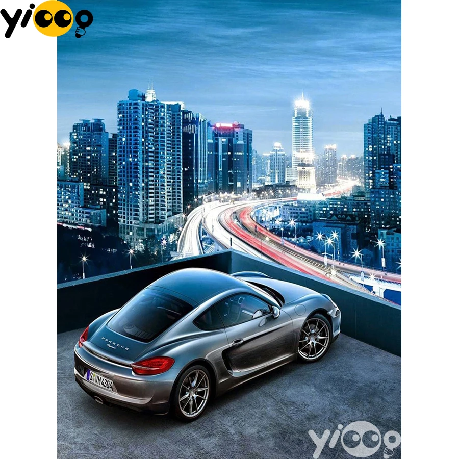 

Full Square/Round Drill Diamond Painting Cross Stitch Embroidery Car in the City Rhinestone Mosaic Home Decor Gift AX2300