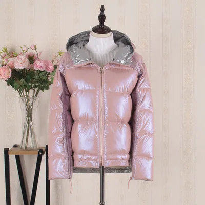 pink no fur LUZUZI, натуральный Лисий мех, воротник, натуральный мех, пальто, зимняя куртка, женский свободный короткий пуховик, белый утиный пух, куртка, толстая, теплая - Цвет: pink no fur