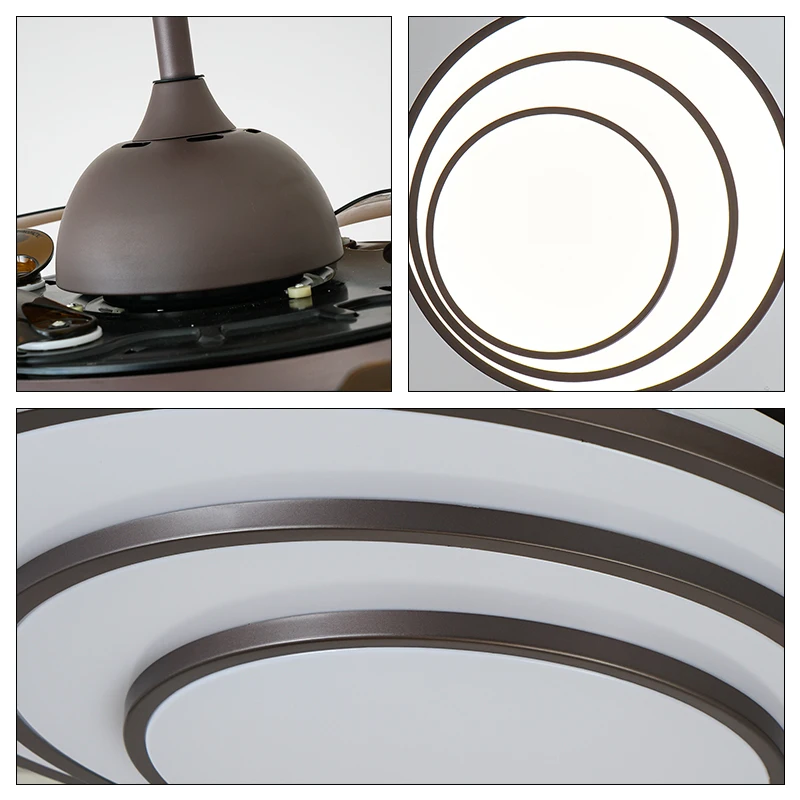 

Modern kitchen lighting ceiling fan with light invisible silent fan with remote control decorative lighting free of freight