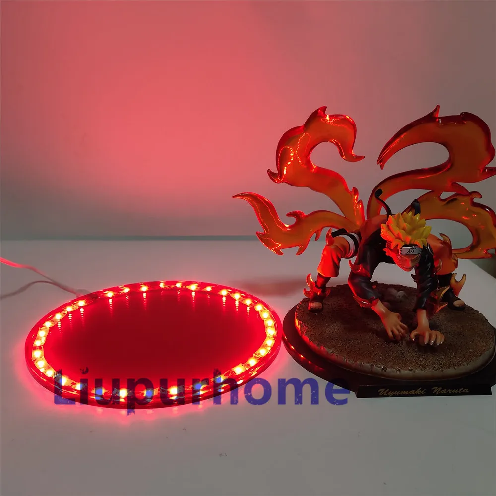 

Naruto Uzumaki Naruto LED Lamp Action Figures Anime Lamparas Night Light DIY Kurama Kyuubi Naruto Statue Diorama Xmas Kids Gifts