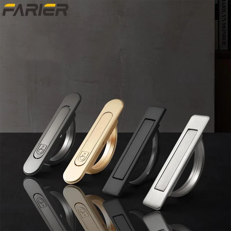

Tatami Hidden Door Handles Zinc Alloy Recessed Flush Pull Cover Floor Cabinet Handle Black Silver Furniture Handle Hardware