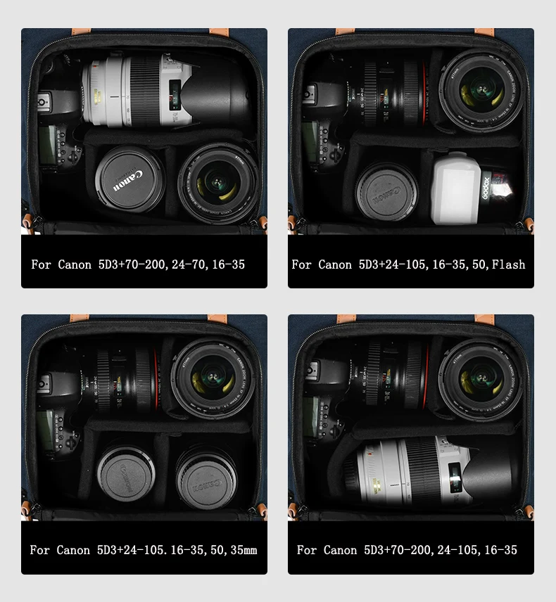 Leather retro micro single Camera bag shoulder large capacity digital SLR bag TUBU 6033 casual portable backpack