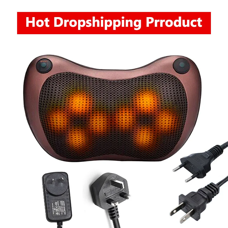 Электрический инфракрасный массажер шеи VODOOL Автомобильная подушка шиацу для