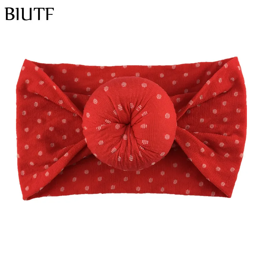 1 шт./лот новинка Широкая мягкая эластичная нейлоновая повязка в горошек на