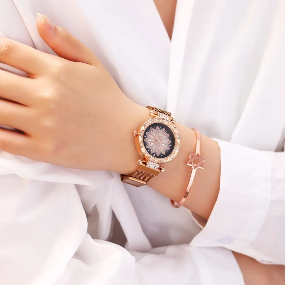 Женские кварцевые часы с магнитной застежкой прямые поставки | Наручные