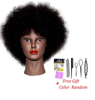 this%c2%a08inch afro mannequin head100%ef%bc%85human hair mannequin head can used to %c2%a0hairdressing%c2%a0for training or manikin cosmetology%c2%a0for %c2%a0b