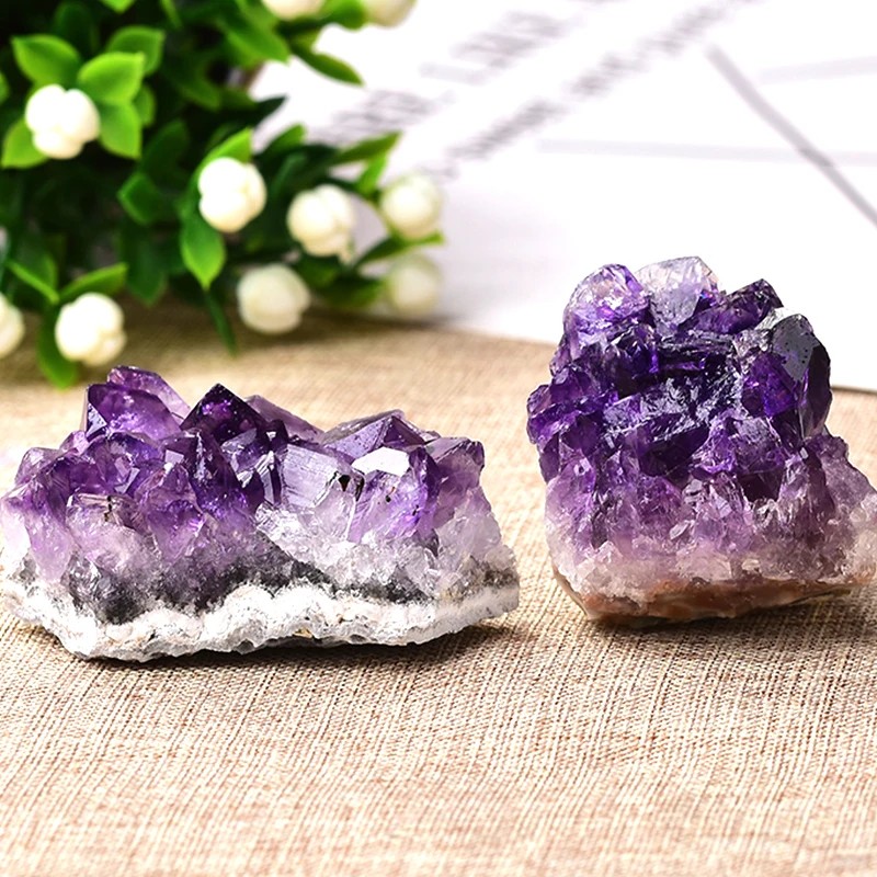 1 шт. натуральный аметист бриллиантовый минерал искусственный камень фиолетовый