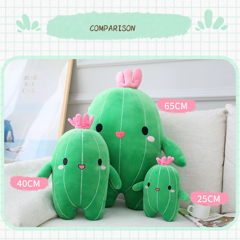

3D Simulation Cactus Pillow Plush Toy Decoration Props Office Backrest Sleeping Cushion Cartoon Modeling Nap Pillow Kid Toys