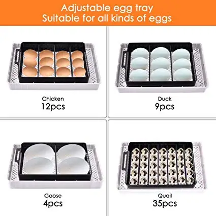 

Newest design led egg tester hhd egg incubator with multi egg tray