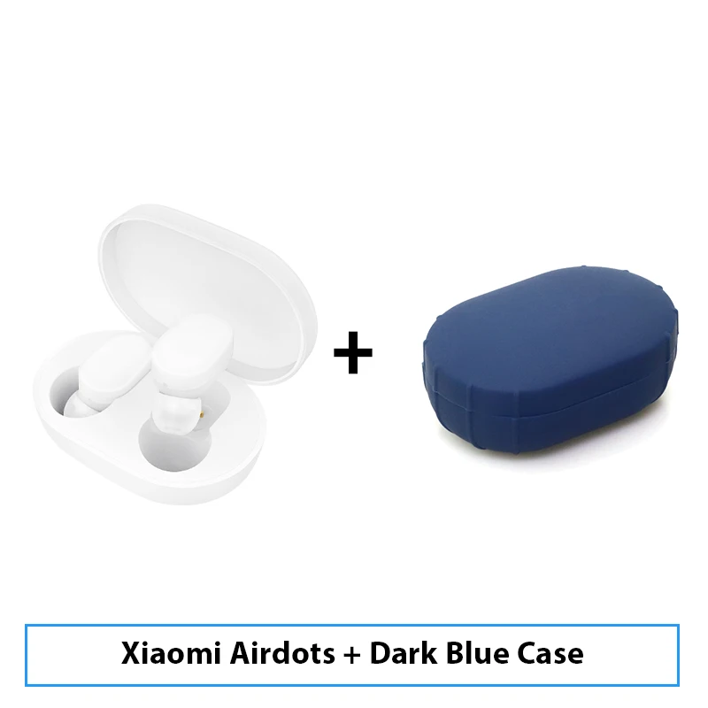 Add Dark Blue Case Xiaomi Mijia Airdots TWS Беспроводные Bluetooth 5,0 наушники вкладыши Молодежная версия стерео бас с микрофоном свободные Наушники управление AI - Цвет: Add Dark Blue Case