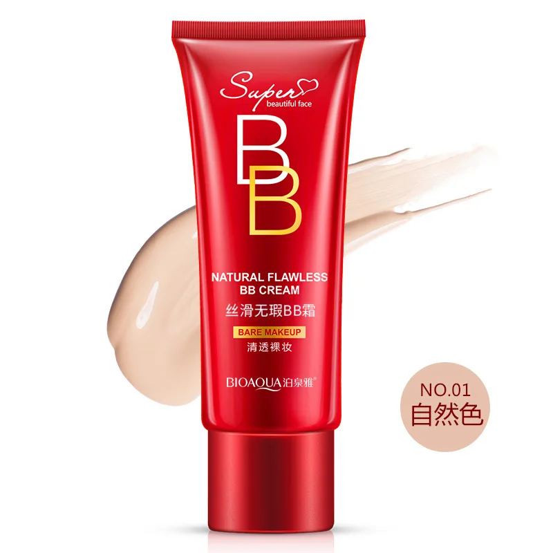 natural color BIOAQUA сексуальный красный BB крем основа для лица макияж Уход за кожей макияж отбеливающий консилер Увлажняющая Жидкость отбеливающие косметические средства F - Цвет: natural color