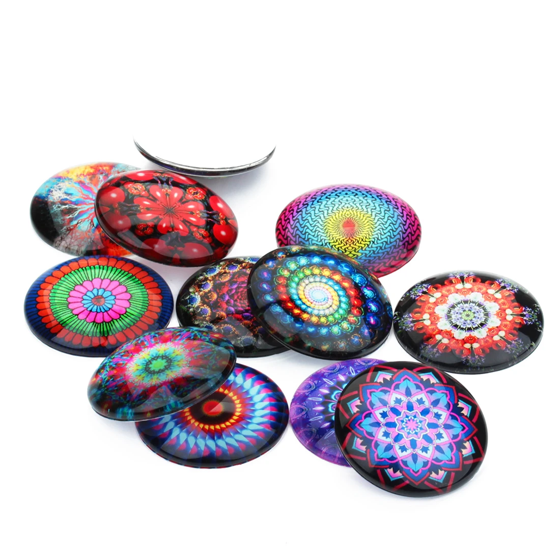 

20pcs/lot 10/12/14/20/25mm Flower pattern Flatback Cabochon Grass Beads For DIY Base Rings Bracelet Tary Jewelry Making