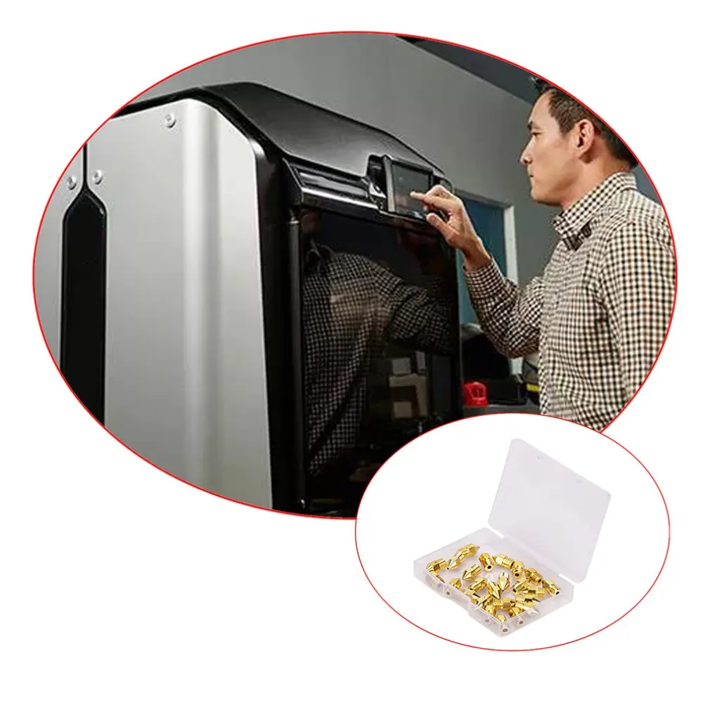 

Brass Nozzles 3D Printer Accessories Mk8 Pointed Brass Nozzle Surface Lettering Printing Accessories
