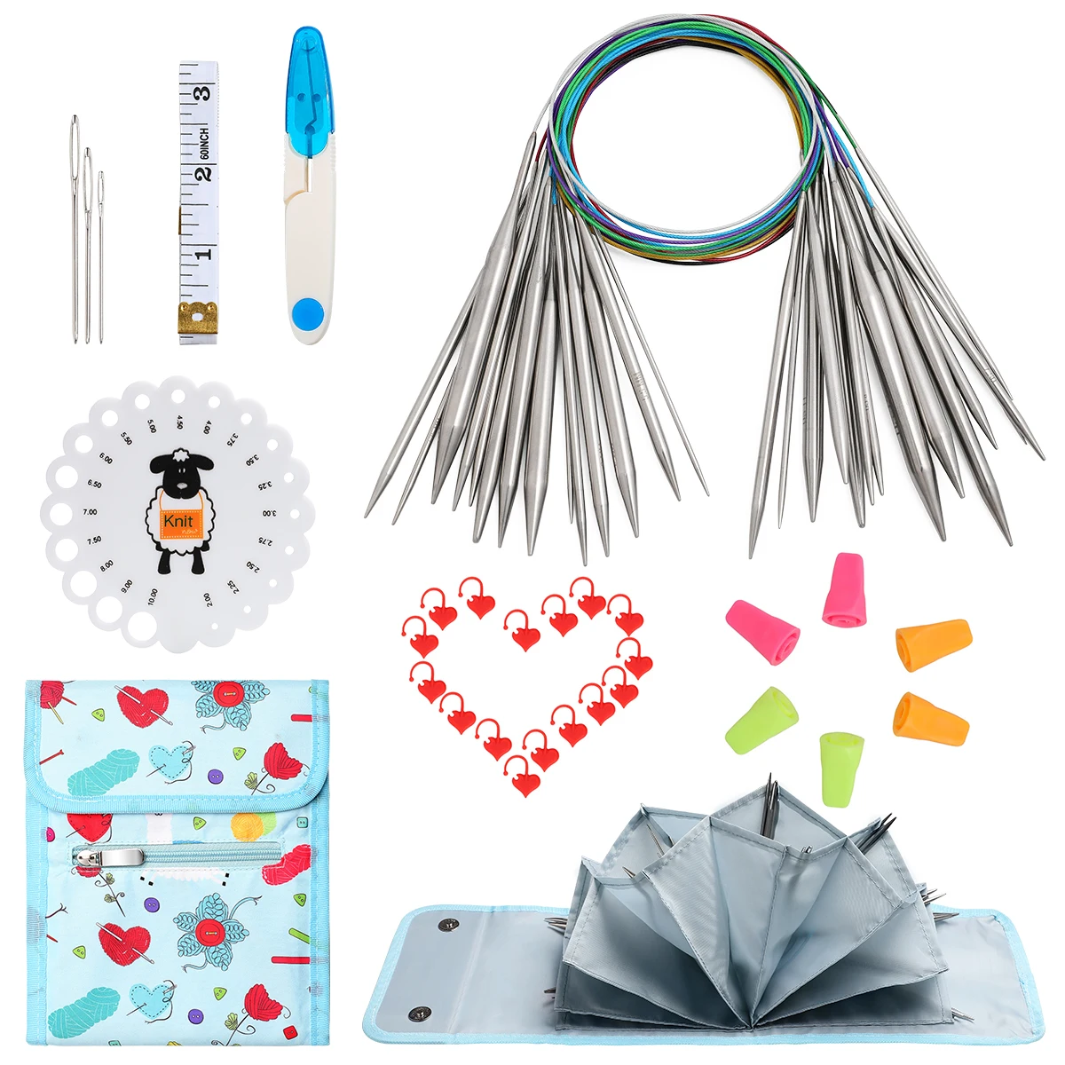 Спицы вязальные круговые из нержавеющей стали 40 120 см|Швейные иглы| |