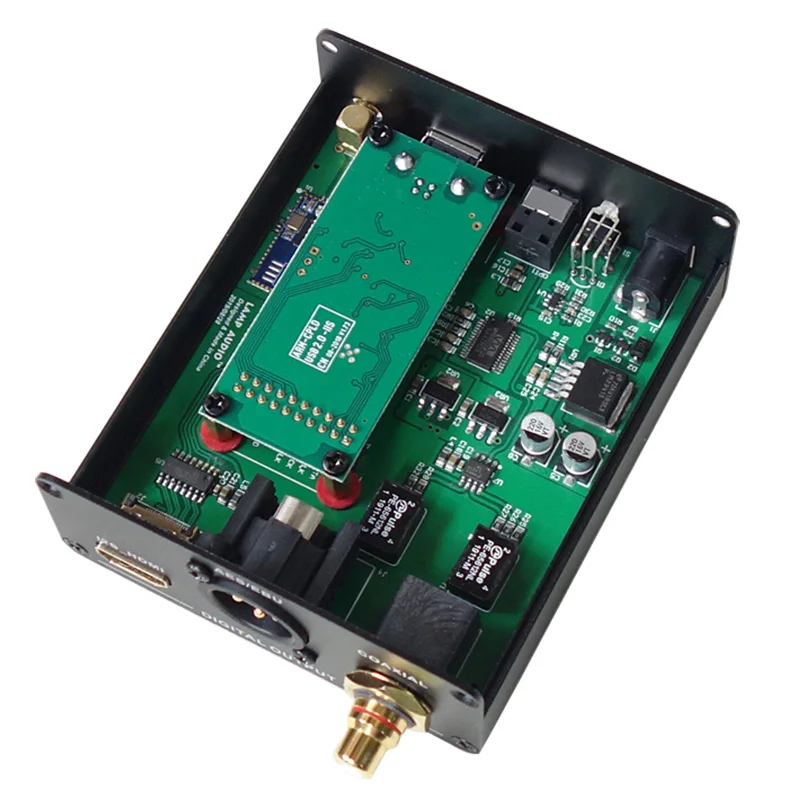 

AptxHD Bluetooth Wireless Audio Receiver USB Digital Interface to AES Optical Fiber Coaxial HMDI Output Decoding
