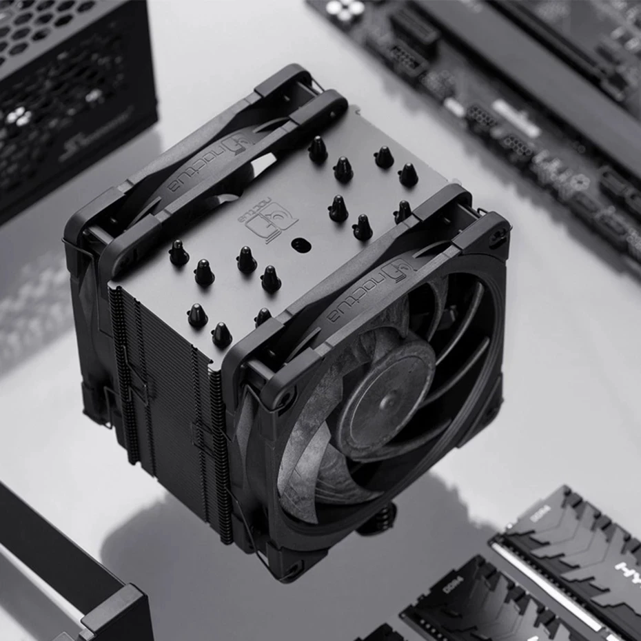 Noctua NH-U12A chromax. Черный 7 тепловых труб башенный кулер ЦП с двумя вентиляторами ШИМ