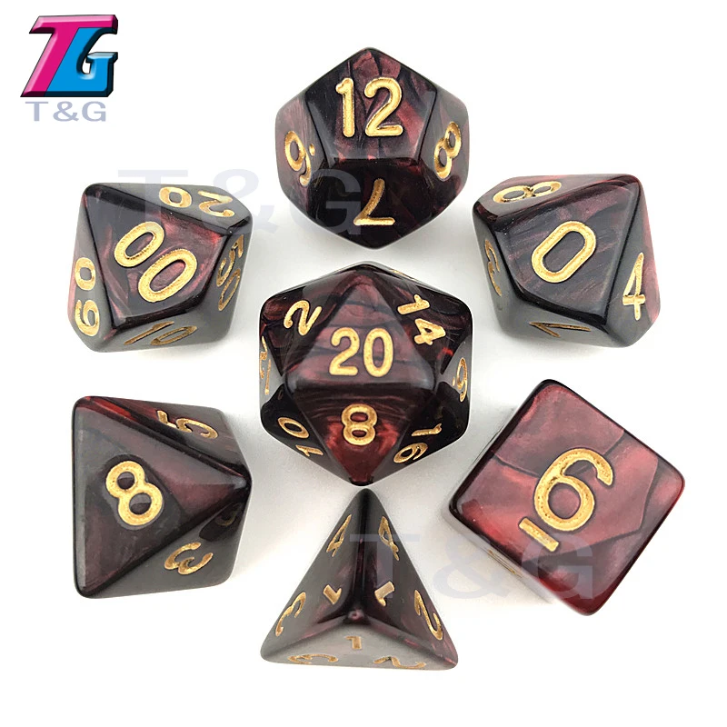 Темно красные и черные игральные кости DND Die игрушки для взрослых детей