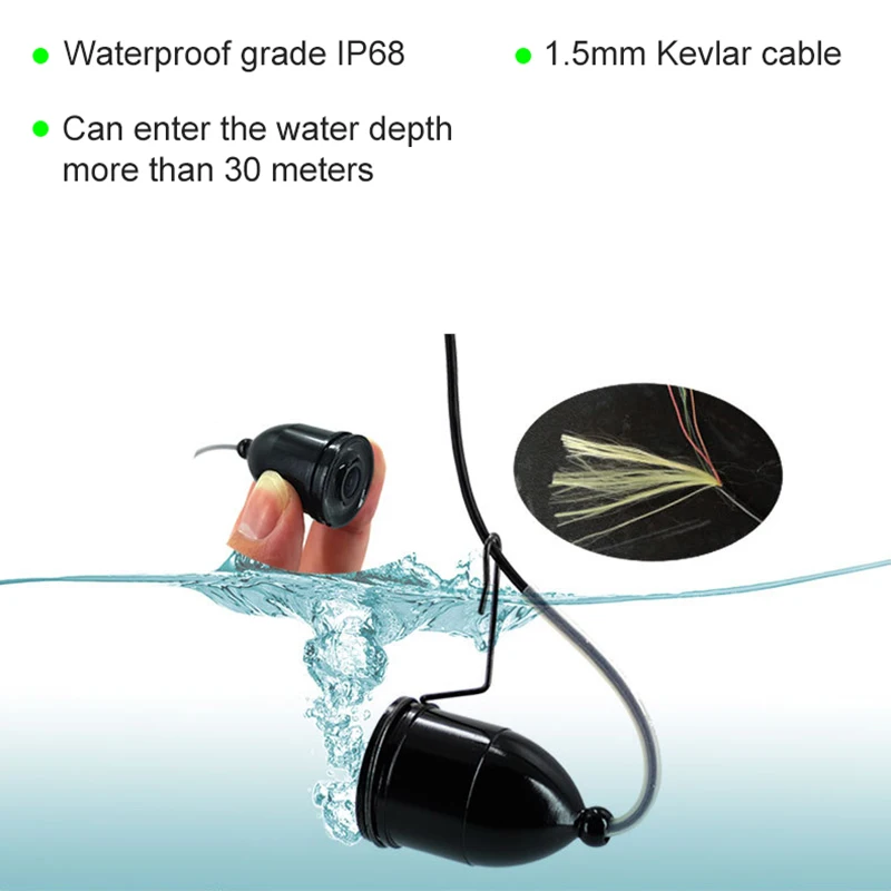 Goods for Winter Fishing Camera Live Fish Finder Wireless 15M 30M 4.3&quot IPS LCD Cable Underwater Bite Alarm | Спорт и развлечения