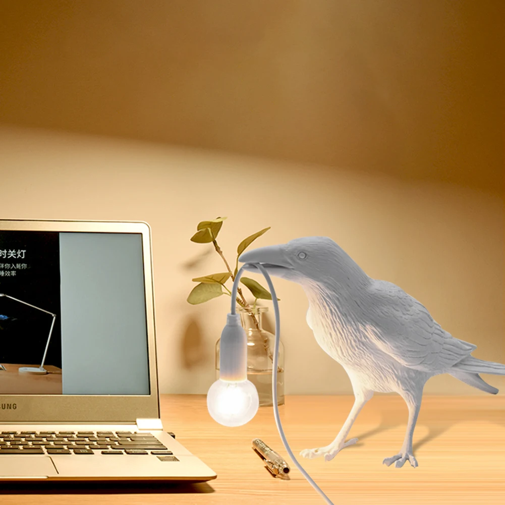 Современные птица настольная лампа в итальянском стиле Спальня прикроватные