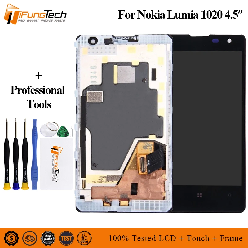 Оригинальный сенсорный ЖК экран 4 5 дюйма для NOKIA Lumia 1020 дисплей с дигитайзером в