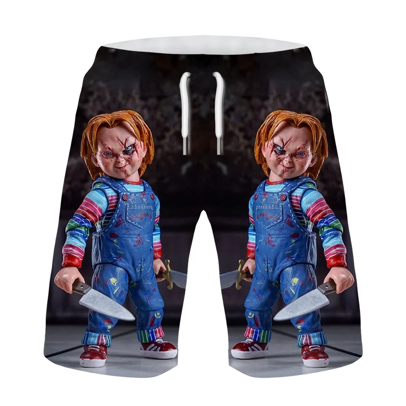 

Jumeast Men Women 3D Oversize Child's Play Chucky Trunks Quick Dry Beach Casual Summer Fashion Sweatpants Short Pants