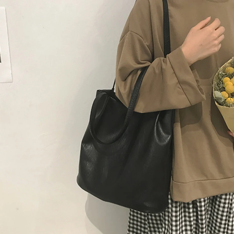 

Large Bag Fashion One-Shoulder Tote Bag Large Capacity Student Casual Bag Shopping Bag Reusable