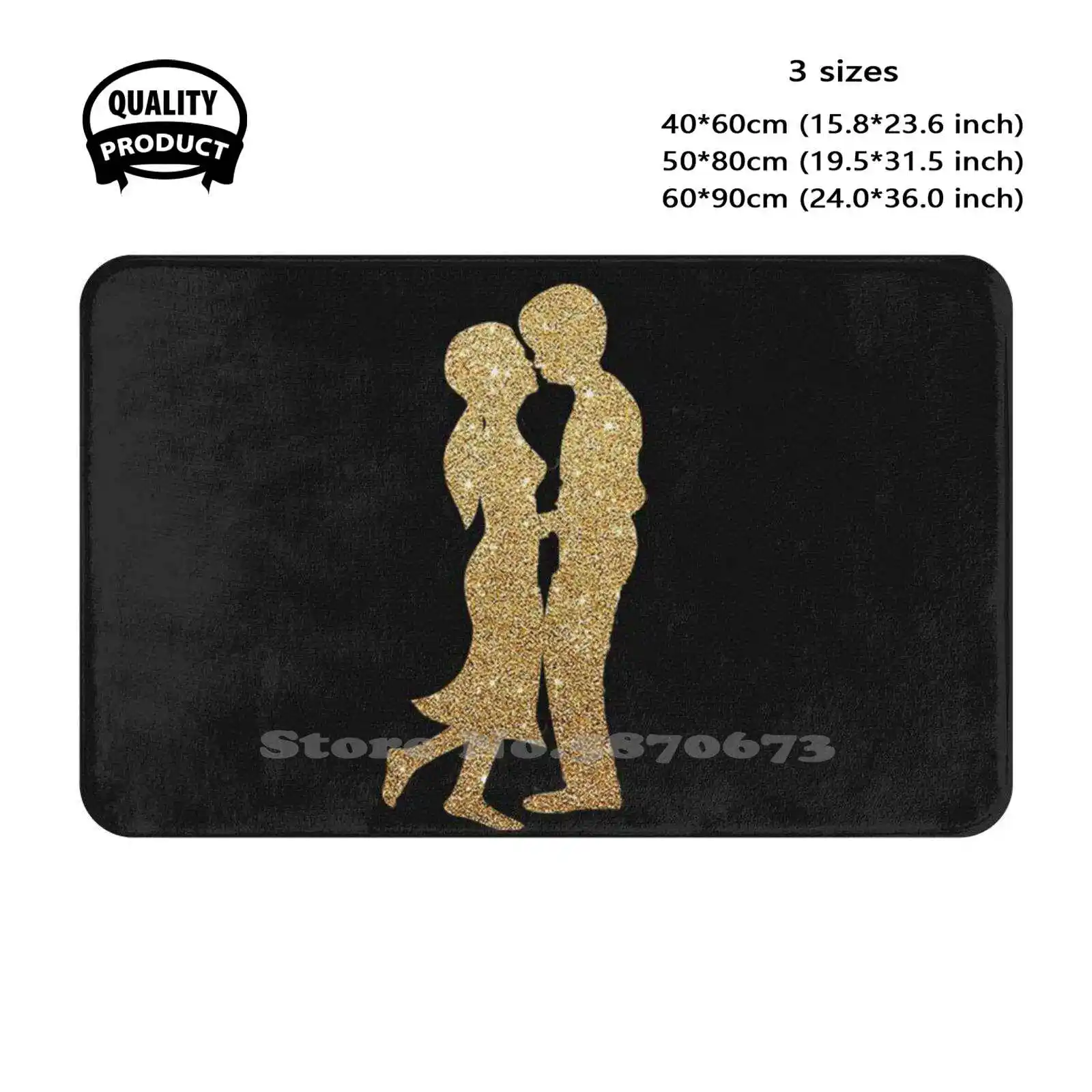 The First Kiss Золотая мягкая подушка Домашний ковер Дверной коврик Автомобильный Tora
