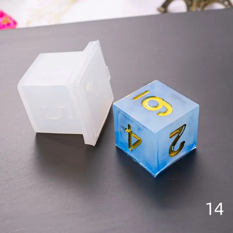 

9 Shapes Dice Fillet Square Triangle Dice Mold Dice Digital Game Silicone Mould