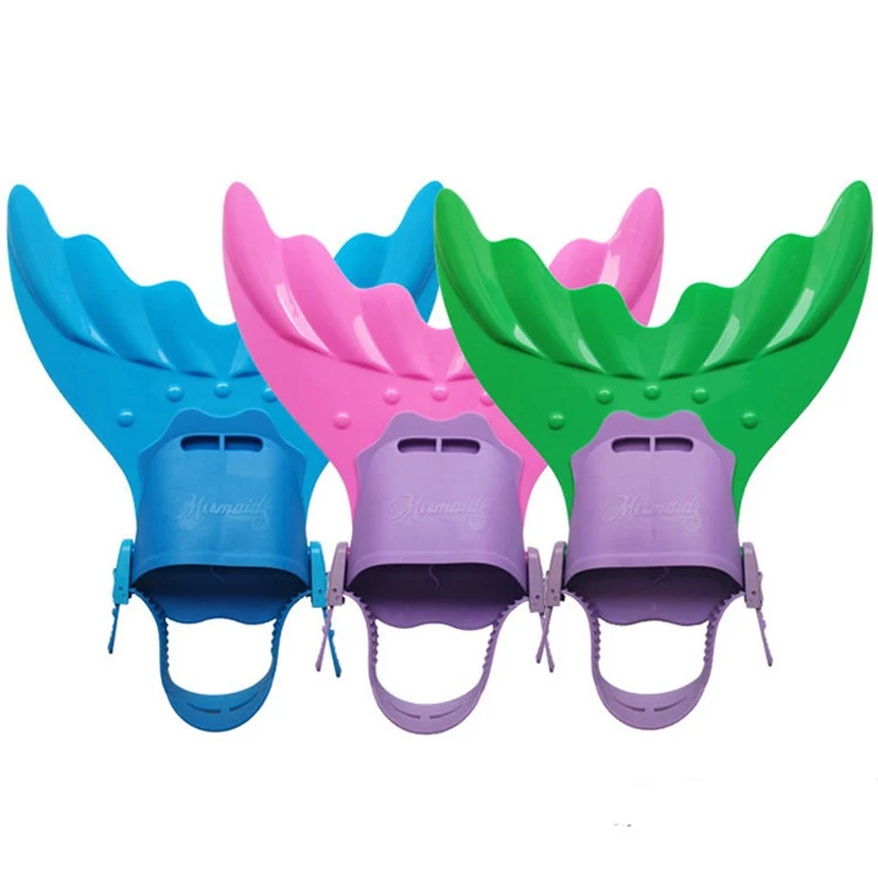 

Newest Adjustable Children Swimming Flippers Mermaid Tail Water Sports Training Fins Kids Swim Diving Foot Flipper Learn Swim