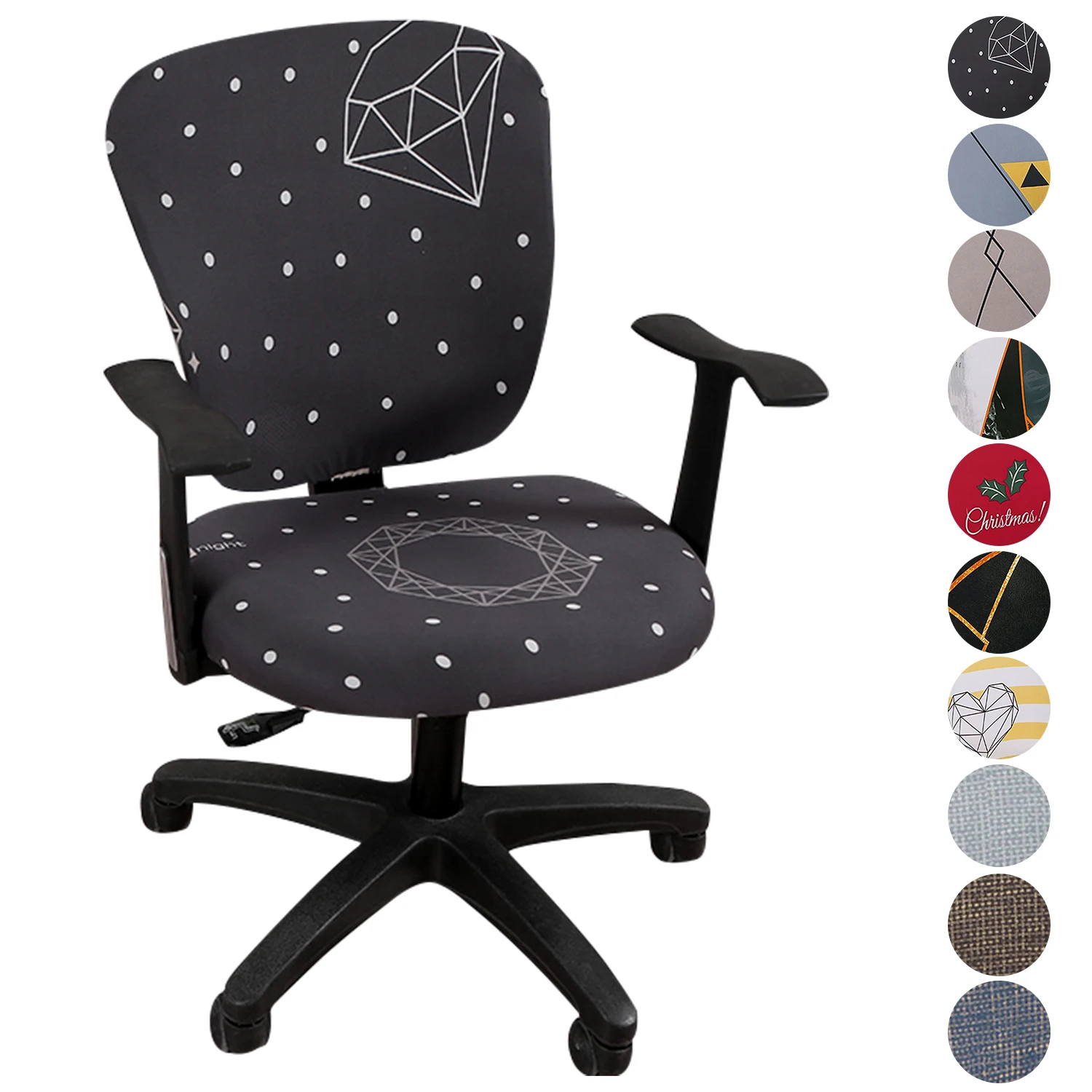 

Office Chair Cover Stretch Slipcover Gamer Multicolor Computer Case Protector Seat Removable Gaming Armchair Home Decoration