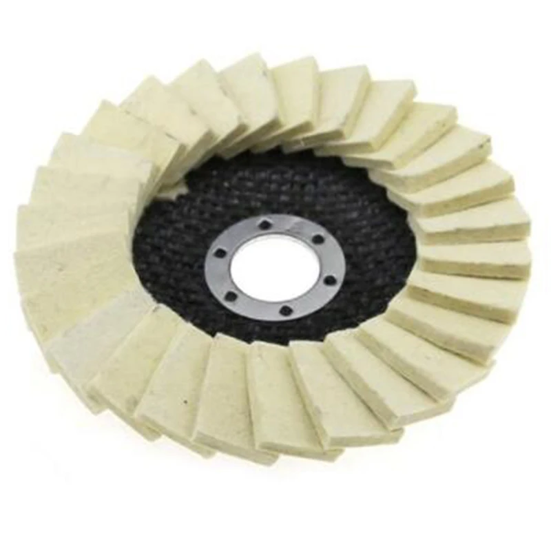 

2019 Creative 12.5cm Diam Wool Felt Flap Polishing Disc For Angle Grinder To Polish Metal Glass Abrasive Tools Home Tools