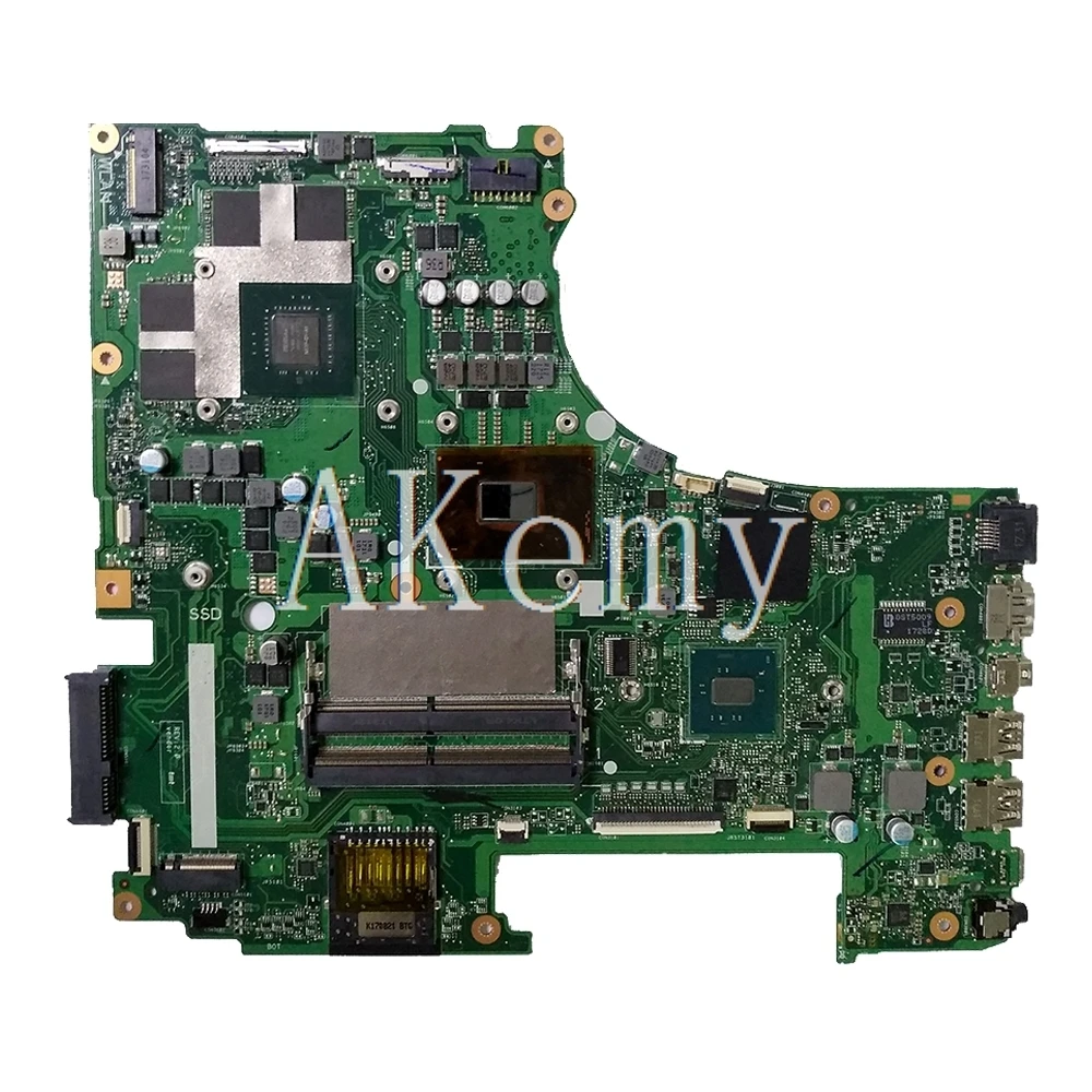 Материнская плата GL753VD REV: 2 0 w/ GTX 1050Ti 4G GPU + i7-7700HQ 8 Ghz CPU для ноутбуков Asus ROG GL753V GL753VE -