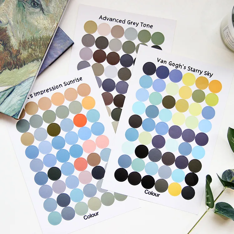 Sandro прекрасный Цвет любовь круг точка Стикеры вручную учетной записи Diy печать