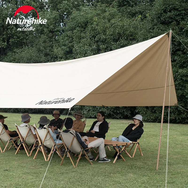 Naturehike Classy 5-8 Persons Waterproof Camp Awning Cotton Sun Shelter Hexagonal Portable 7*4.3m Sunshade | Спорт и развлечения