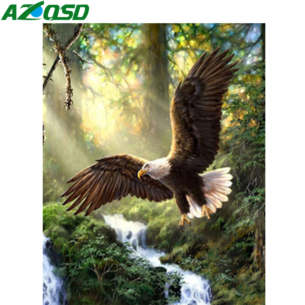 AZQSD взрослых Раскраска по номерам животных на Хо DIY Ручная роспись подарок