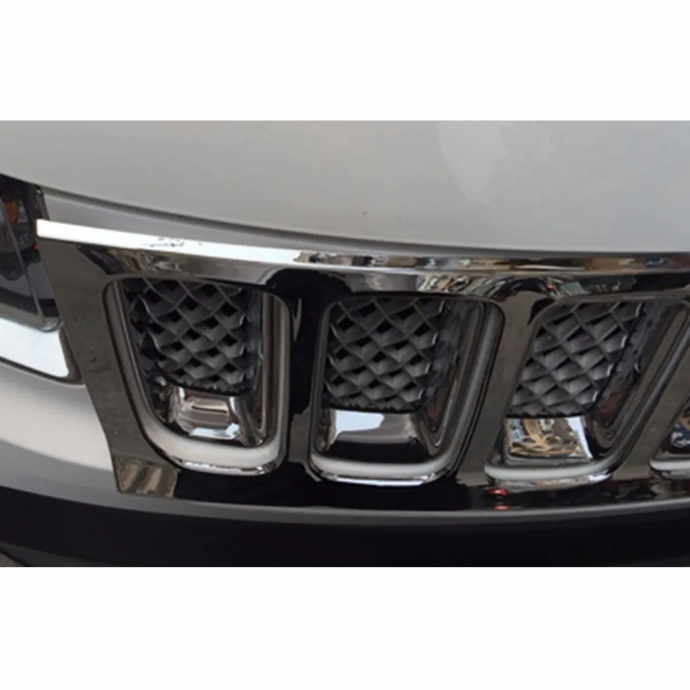 Wotefusi ABS Хром передний бампер решетка вентиляционное отверстие рамка для Jeep Compass