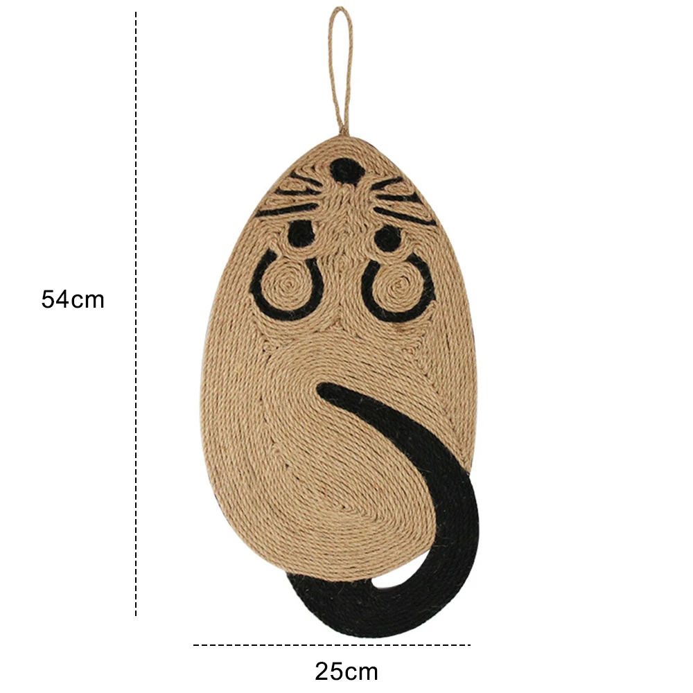 

Anti Scratch Training Sisal Pad Lounge Cat Scratching Mat Funny Mouse Shaped Interaction Toy Furniture Protection Wall Hanging