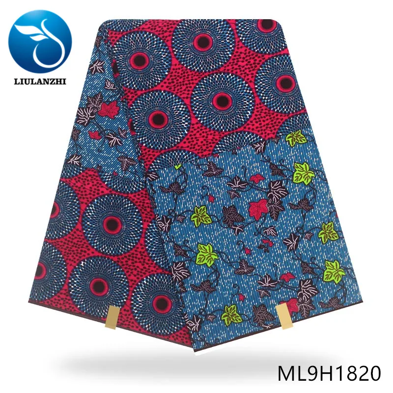 ML9H1820 LIULANZHI принтованная африканская восковая ткань s 6 ярдов/партия нигерийская восковая хлопковая ткань для женского платья настоящая восковая ткань ML9H1820-ML9H1833 - Цвет: ML9H1820