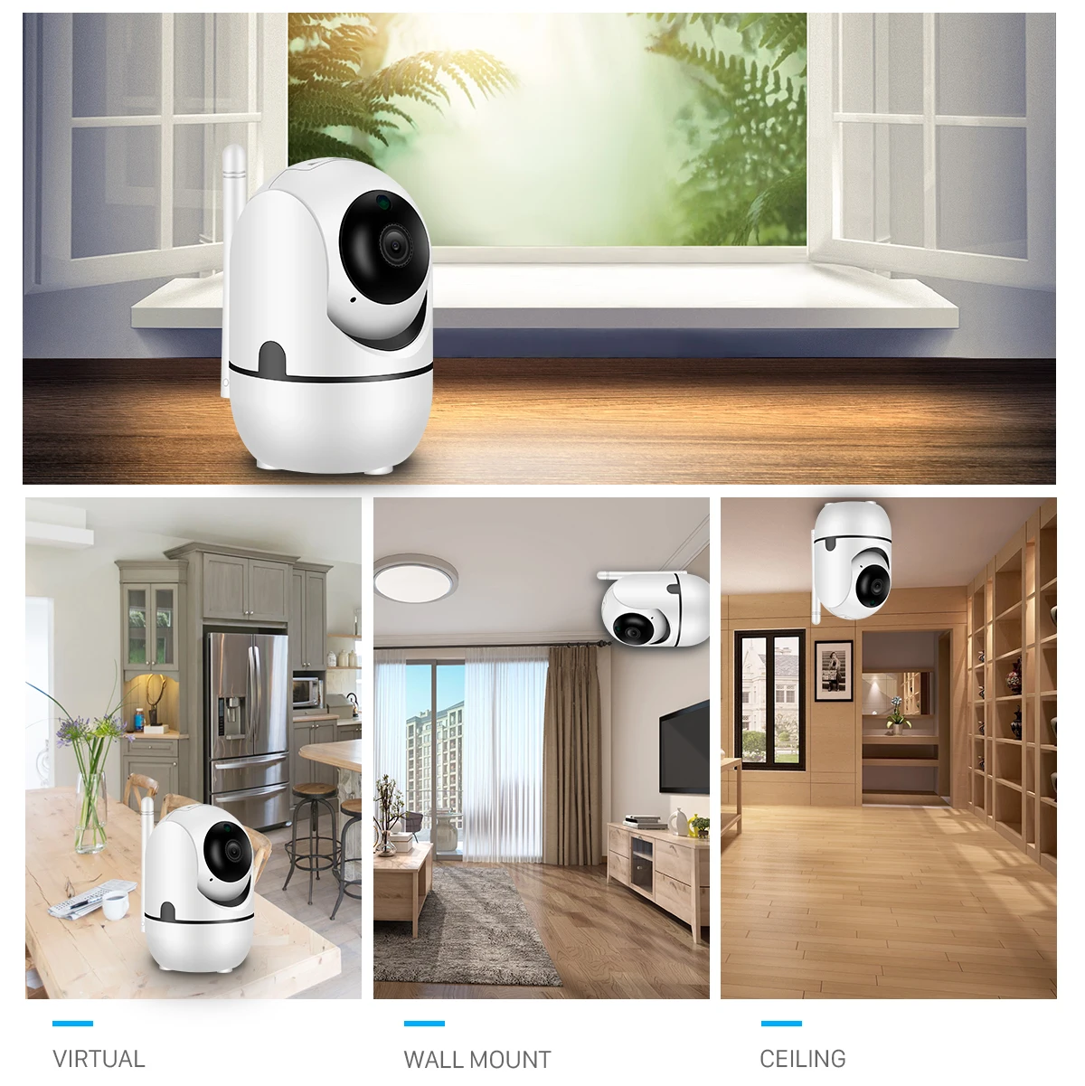 BESDER 1080P Wireless IP Camera Intelligent Human Auto Tracking Home Security Surveillance CCTV Network Mini WiFi Camera Audio