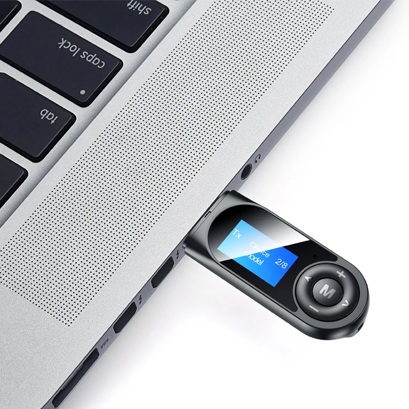 USB Bluetooth 5 0 аудио приемник передатчик с 3 мм ЖК экраном AUX стерео разъем адаптер для
