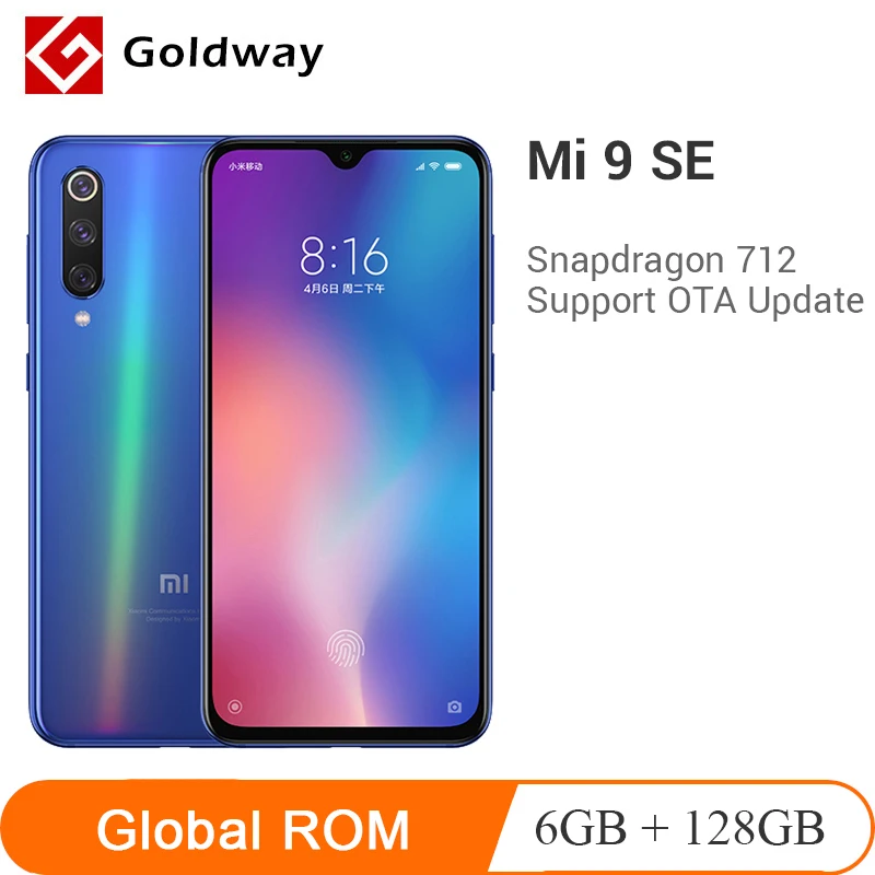 Xiaomi Mi 9 SE смартфон с восьмиядерным процессором Snapdragon 712 ОЗУ 6 ГБ ПЗУ 128 48