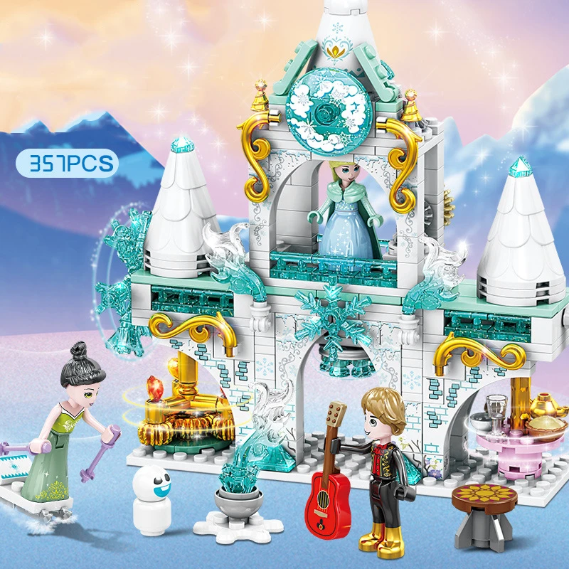 

357PCS Building Blocks Magic Rotating Castle 3D Model Bricks Particle Assembly Kids Toys For Boys Girls Birthday Gifts